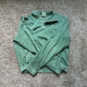 Champion Mint Green Button-Up Sweatshirt
